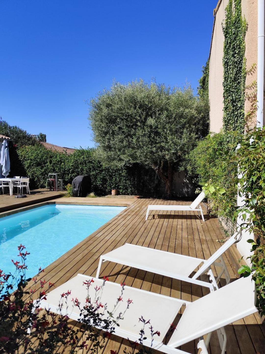 Chambre studio indépendante au calme vue sur piscine Teyran Exterior foto